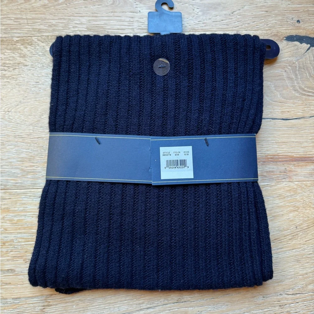 Polo Ralph Lauren beanie scarf navy wool blend set GIFTABLE !NWT PRICEFIRM!